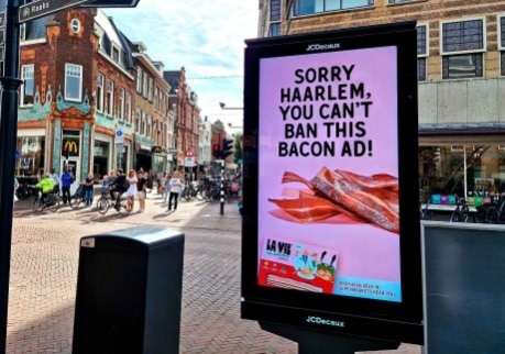 une pub pour La Vie dit : Désolé Haarlem, vous ne pouvez pas bannir cette publicité pour du bacon