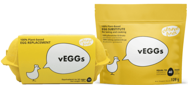 les produits vEGGs de la marque Culture Foods qui permettent de remplacer les oeufs par un substitut végétal